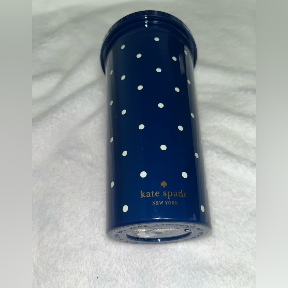 **NEW** Kate Spade 20 oz Tumbler with Straw in Navy
Polka dots - Picture 2 of 4